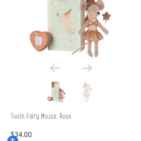 Maileg Brown Mouse Fairy Toy - Picture 2 of 6